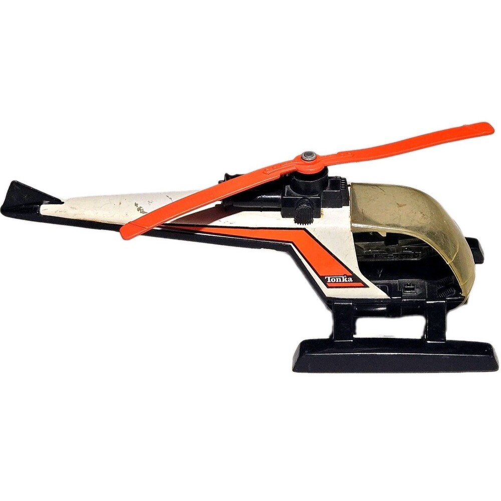 Vintage Tonka Helicopter 12.5" Pressed Steel Body Plastic Rotor & Skids 1970s